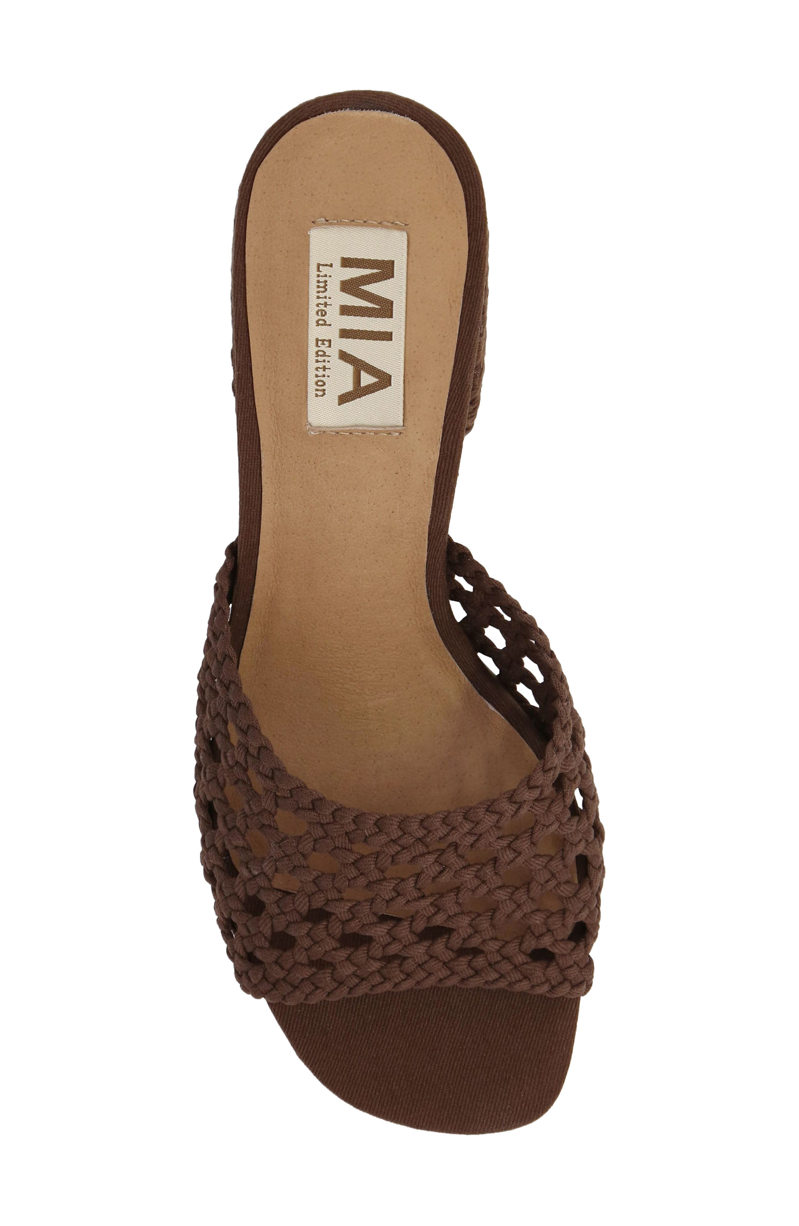 Sahar Slide Sandal, Alternate, color, BROWN WOVE