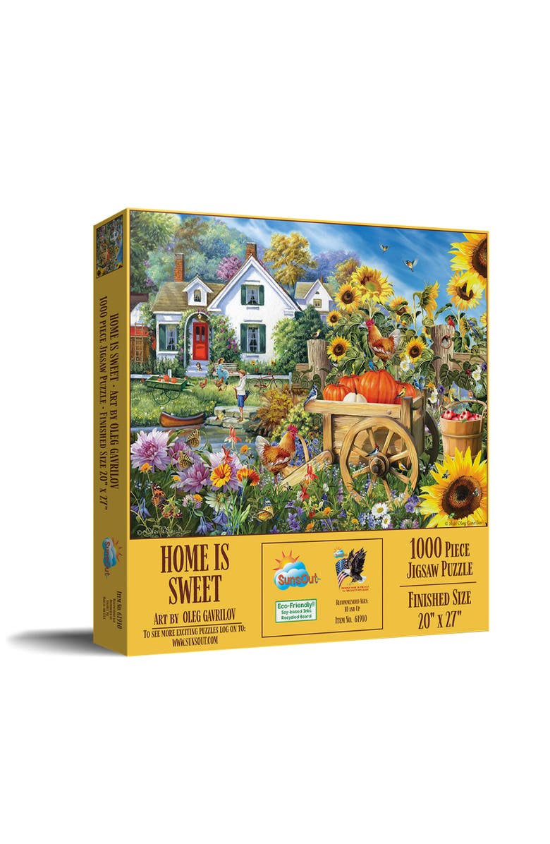 Sunsout Home is Sweet 1000 piece Jigsaw Puzzle for Adults, Main, color, Multicolor