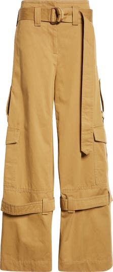 【BAON】[unisex] Telki Banded String Wide Cotton Cargo Pants BAON】[unisex] Telki Banded String Wide Cotton Cargo Pants