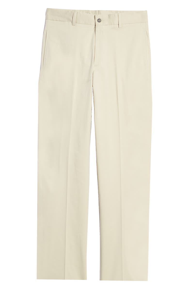 Berle Charleston Khakis Flat Front Cotton Stretch Twill Dress Pants, Alternate, color, Stone