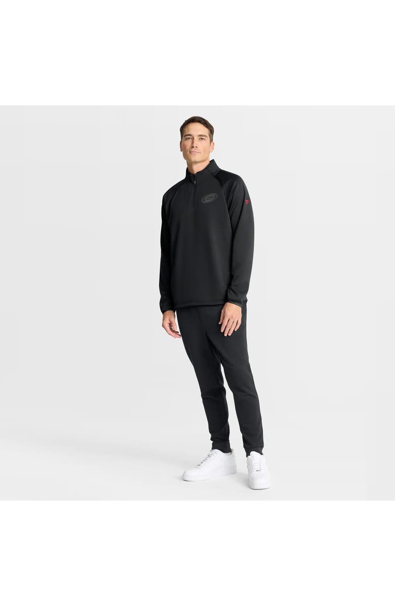 FANATICS Men's Fanatics Black Carolina Hurricanes Authentic Pro Tonal Rink Raglan Quarter-Zip Pullover, Alternate, color, Black
