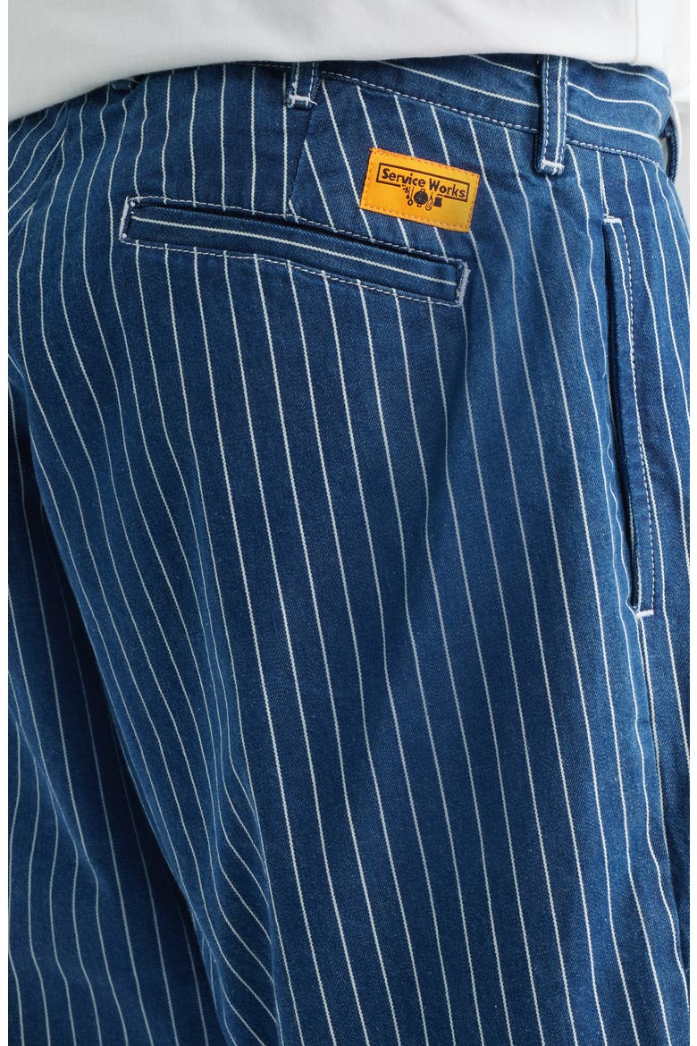 Part Timer Organic Cotton Pinstripe Shorts, Alternate, color, NAVY STRIPE