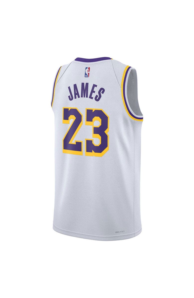 Nike Unisex Nike LeBron James White Los Angeles Lakers Swingman Jersey - Association Edition, Alternate, color, White