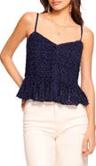 Ramy Brook Regina Eyelash Peplum Camisole