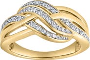 LuvMyJewelry Eterna Knot 0.15 Ct Natural Diamond Knot 10K Gold Ring