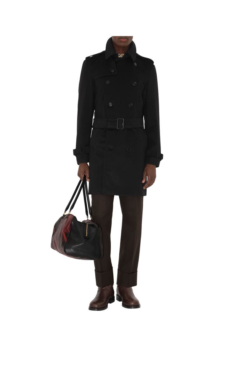 Mid-length Cashmere Hastings Trench Coat, Alternate, color, Black
