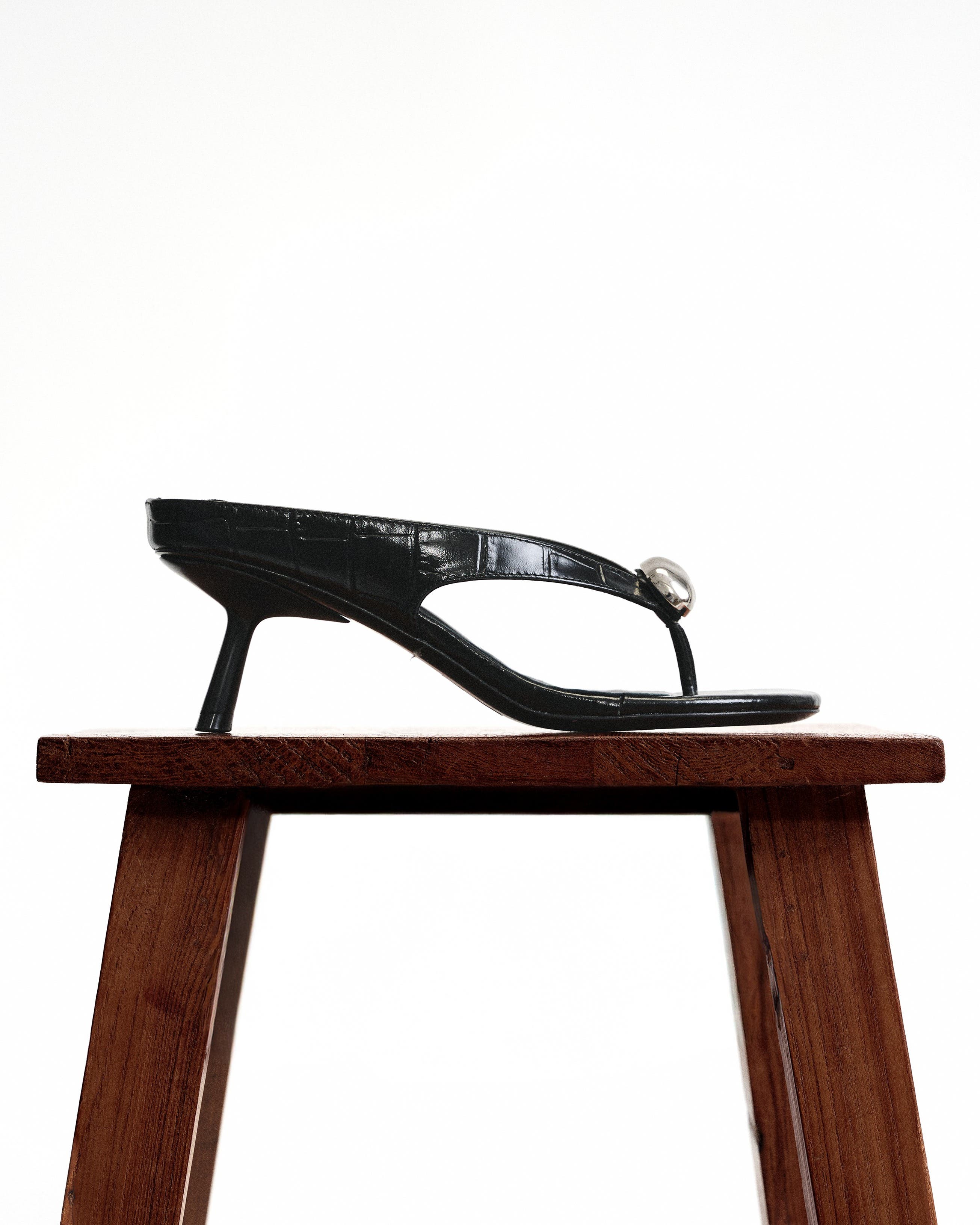 MI/MAI Cristo Croc Jewel Flat Sandals, Alternate, color, Black