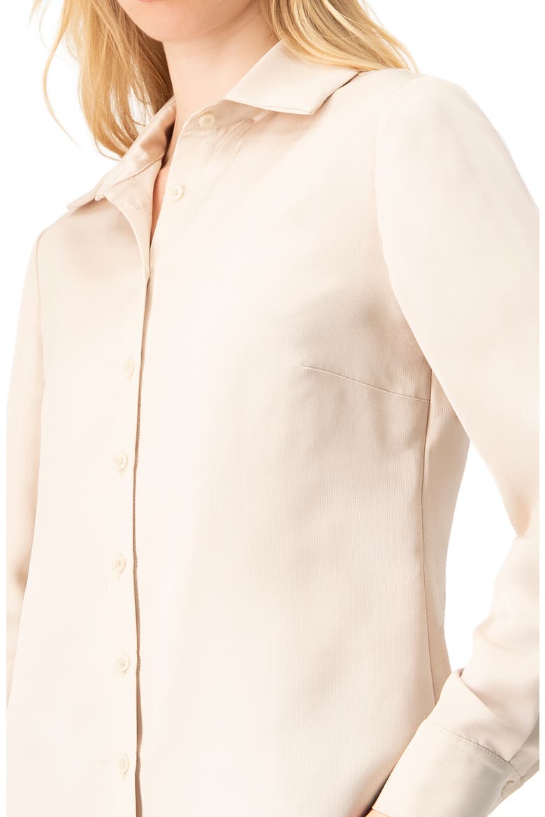 Long Sleeve Button-Up Shirt, Alternate, color, Ivory