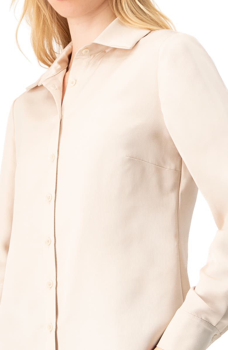 IVONNE Long Sleeve Button-Up Shirt, Alternate, color, Ivory