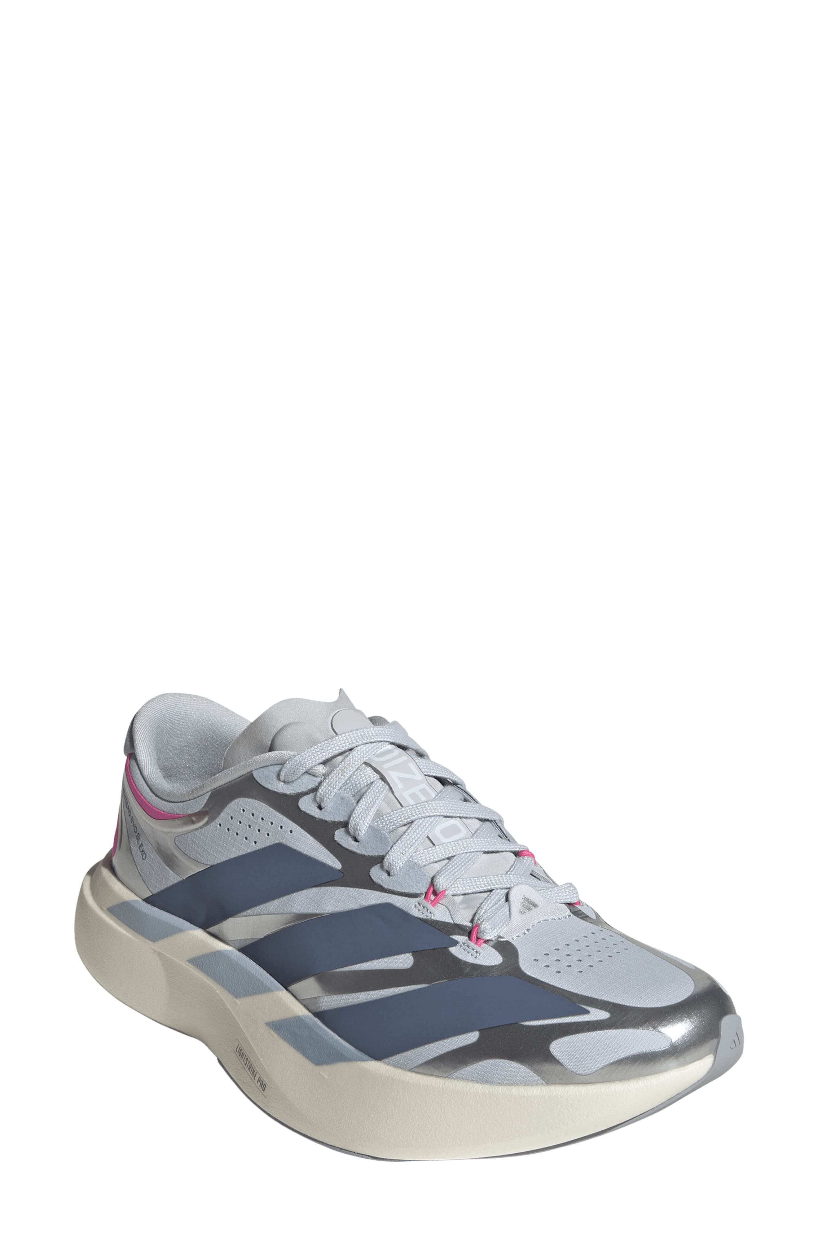 Adizero Evo SL Running Shoe, Main, color, HALO BLUE/INK/SILVER