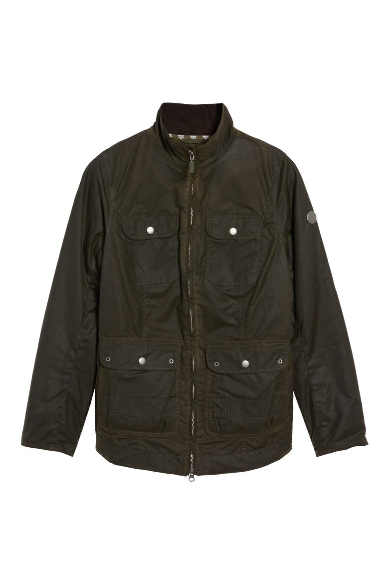 Filey Water Resistant Waxed Canvas Jacket, Alternate, color, OLIVE