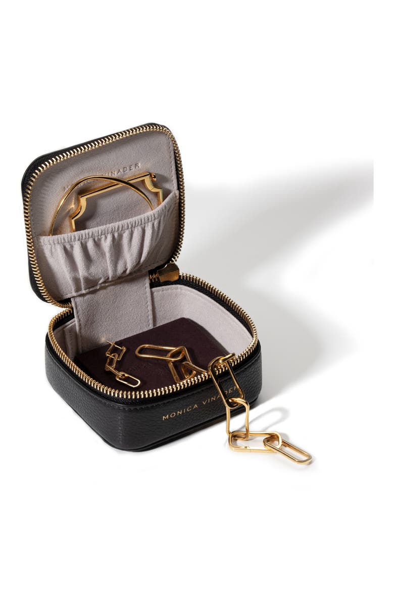 Leather Trinket Box, Alternate, color, BLACK