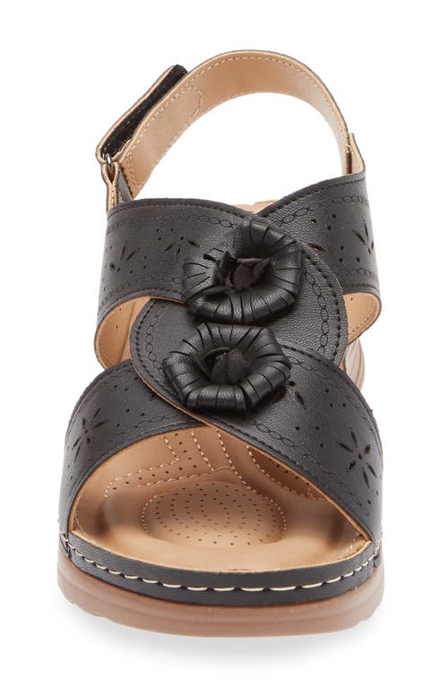 Shop Extreme By Eddie Marc Rosette Wedge Slingback Sandal