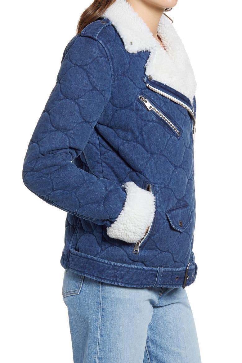 Levi's® Denim Moto Jacket, Alternate, color, MEDIUM DENIM