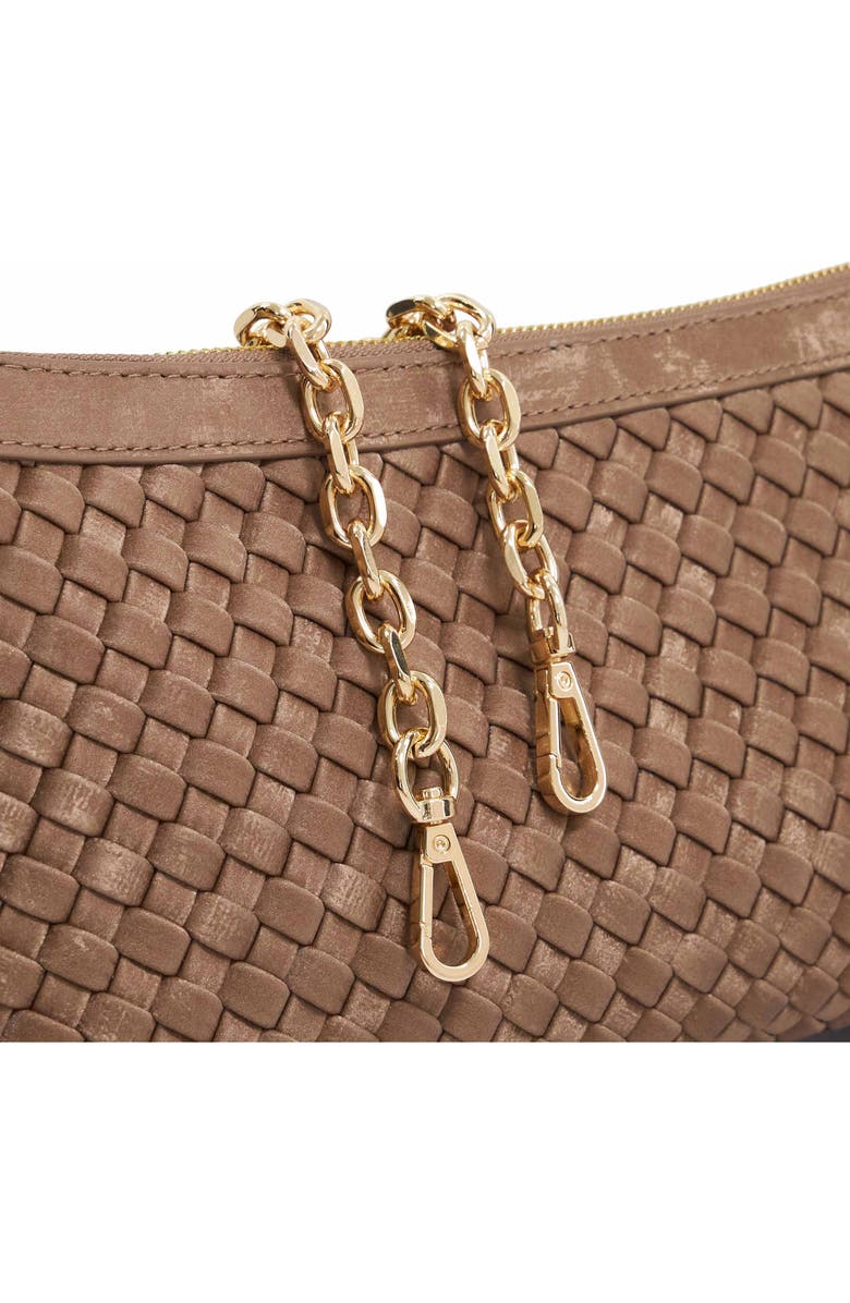 Dune London Earlington Small Zip Shoulder Bag, Alternate, color, Bronze