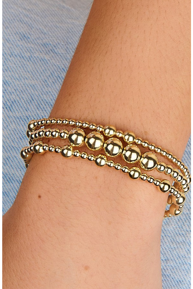 Eva Gold Bead Bracelet, Alternate, color, 6.5 Inch