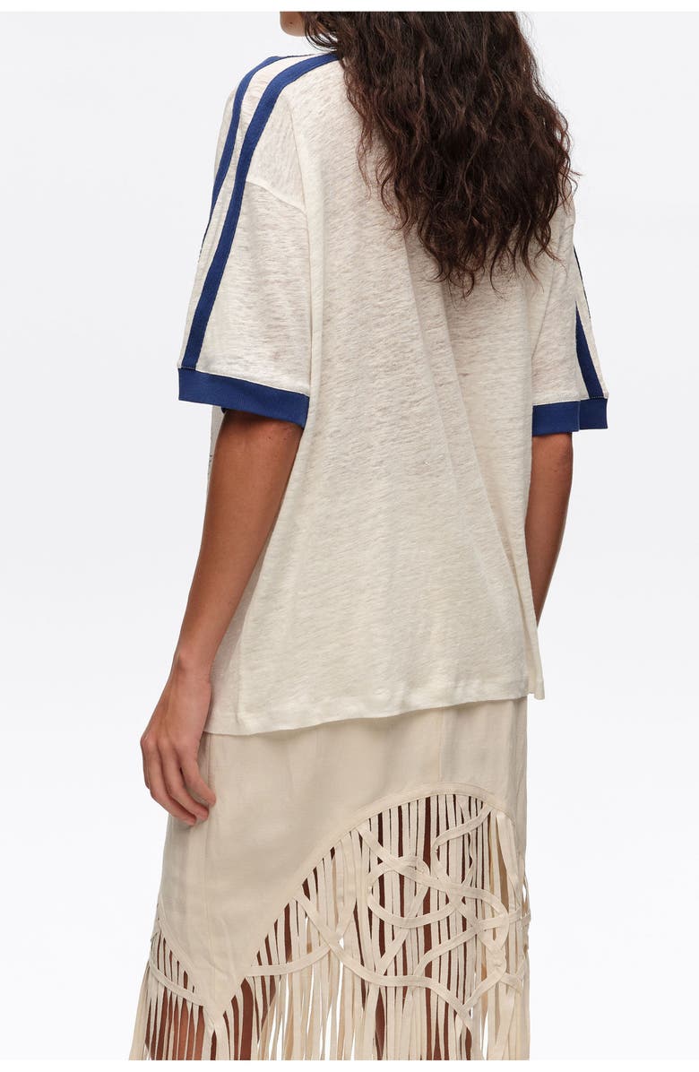 Bimba y Lola Linen Fruit Logo T-Shirt, Alternate, color, Ivory