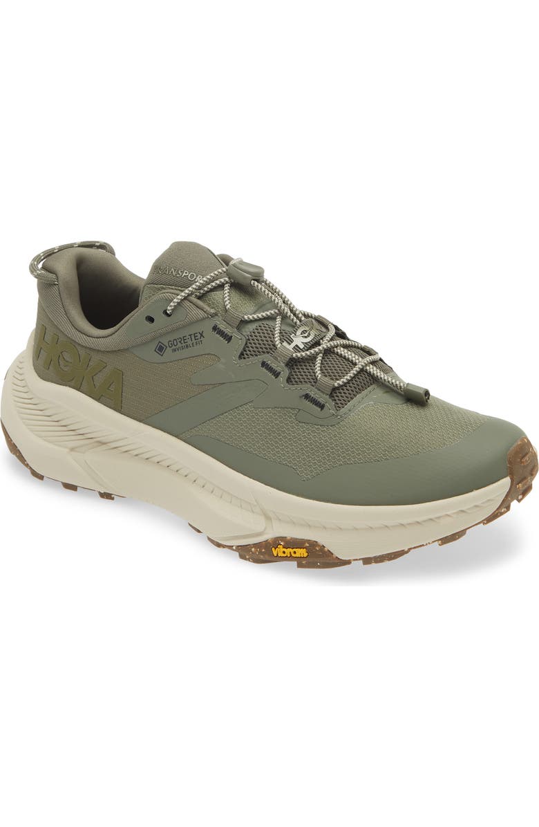 HOKA Transport Gore-Tex<sup>®</sup> Waterproof Shoe, Main, color, Slate / Oat Milk