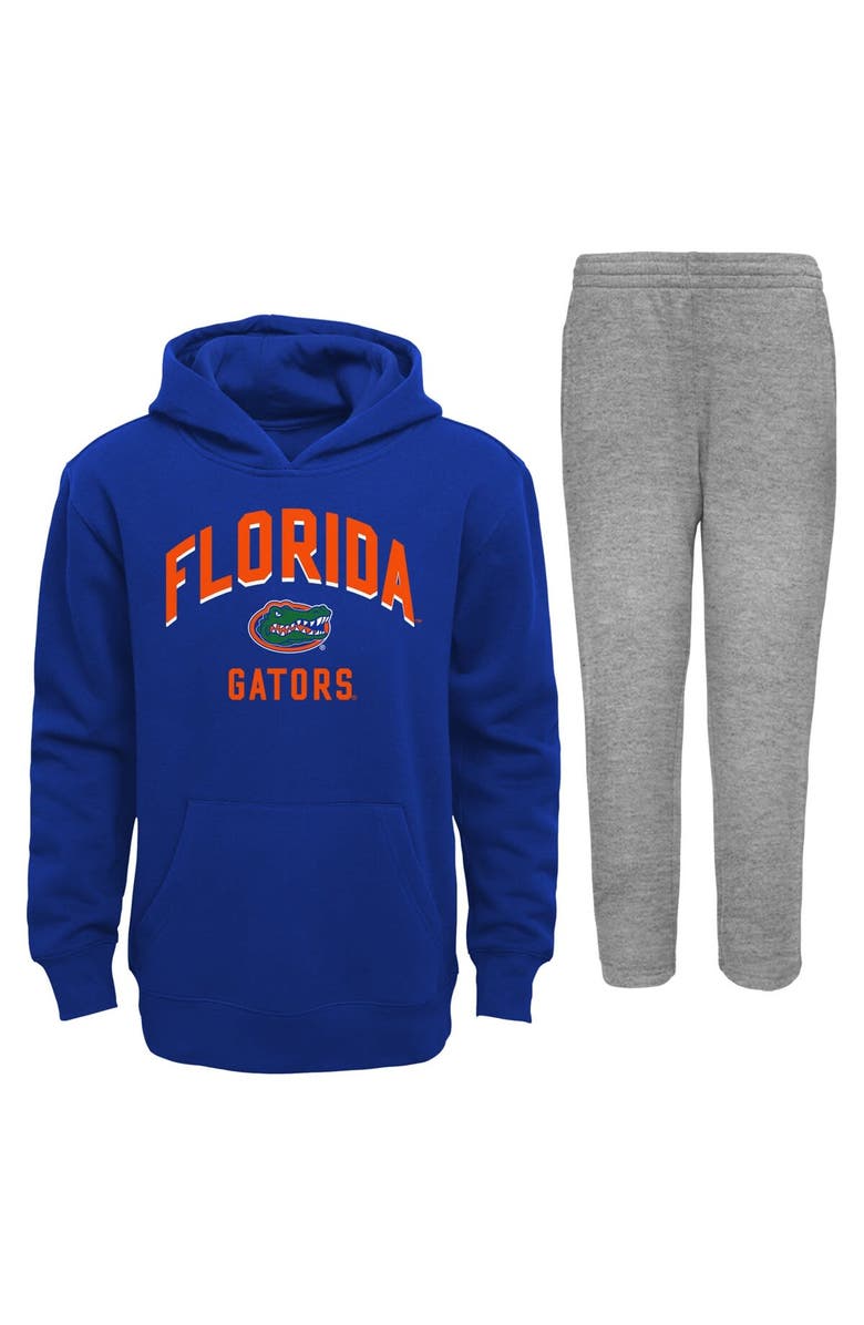 Outerstuff Toddler Royal/Gray Florida Gators Play-By-Play Pullover Fleece Hoodie & Pants Set, Main, color, Royal