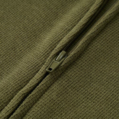 Milkbarn Waffle Zipper Pajama In Green