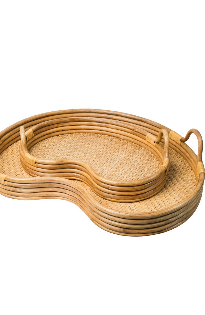 Wicker Village Lily Pad Tray, Alternate, color, Small