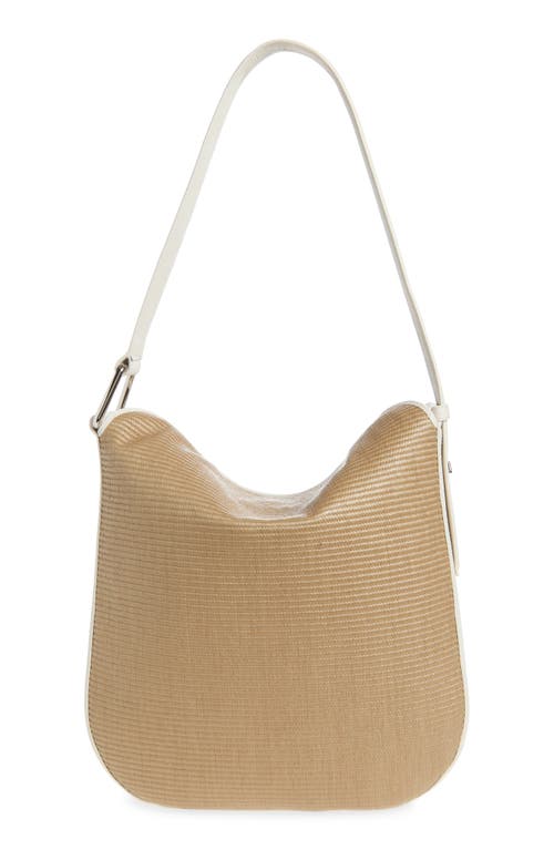 AKRIS AKRIS MEDIUM ANNA RAFFIA HOBO BAG