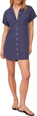 Bella Dahl Roll Sleeve Pocket Mini Shirtdress