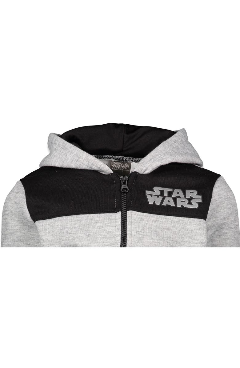 Star Wars The Mandalorian Baby Yoda Half Zip Hoodie, Alternate, color, Gray