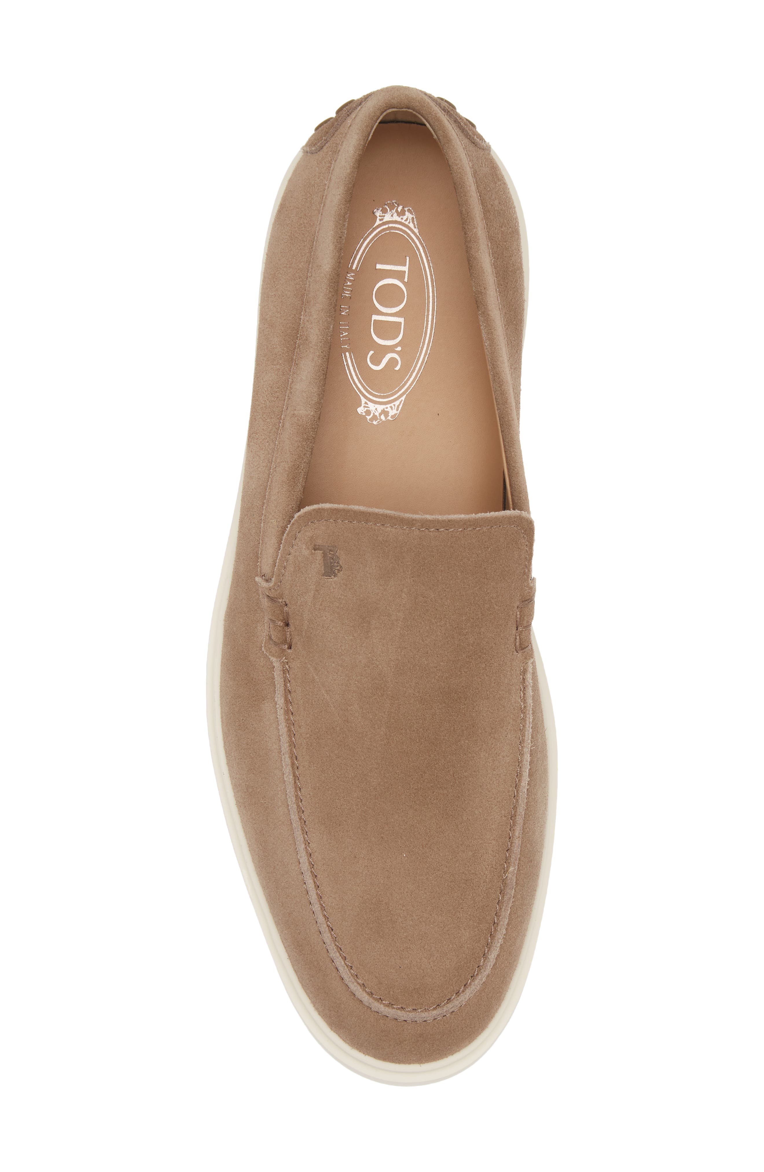 Tod's Monogram Loafer, Alternate, color, Creta Chiaro