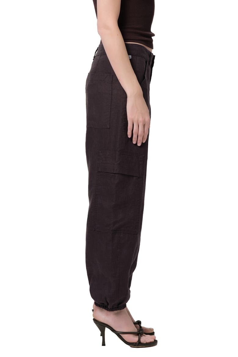 Ciela Linen Utility Joggers, Alternate, color, CHARCOAL DARK GREY