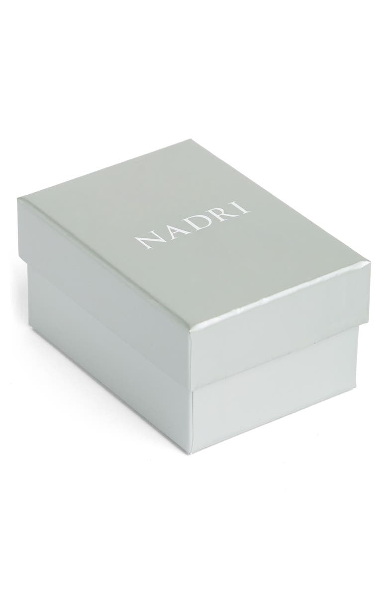 Nadri Pavé CZ Heart Drop Leverback Earrings, Alternate, color, Rhodium