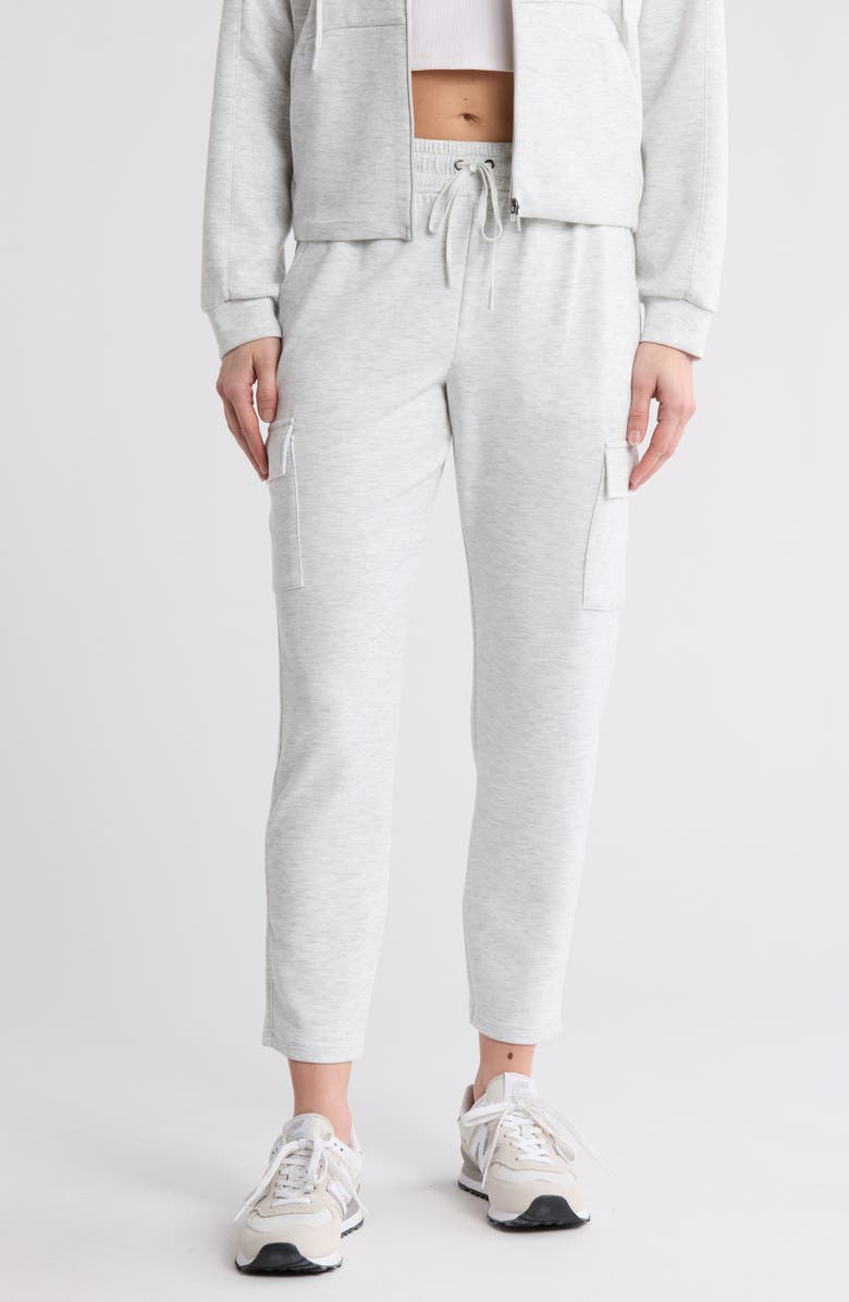 90 DEGREE BY REFLEX Tapered Scuba Knit Cargo Pants, Main, color,