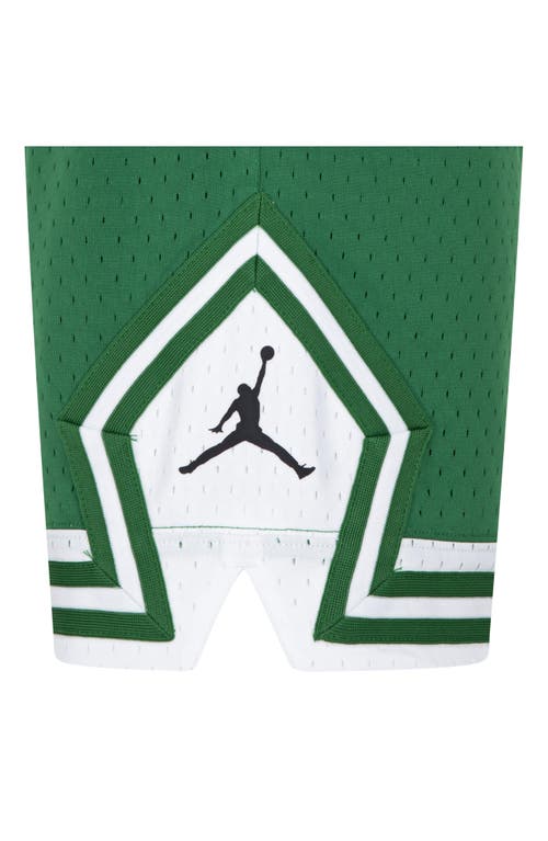 Jordan Kids' Dri-fit Sport Diamond Mesh Basketball Shorts In Green