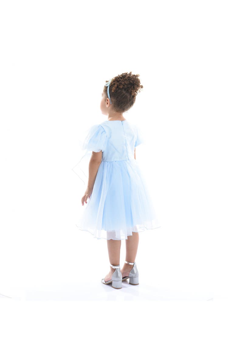 Tulleen Bow Organza Dress, Alternate, color, Blue