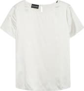 Emporio Armani Satin Stretch Silk T-Shirt