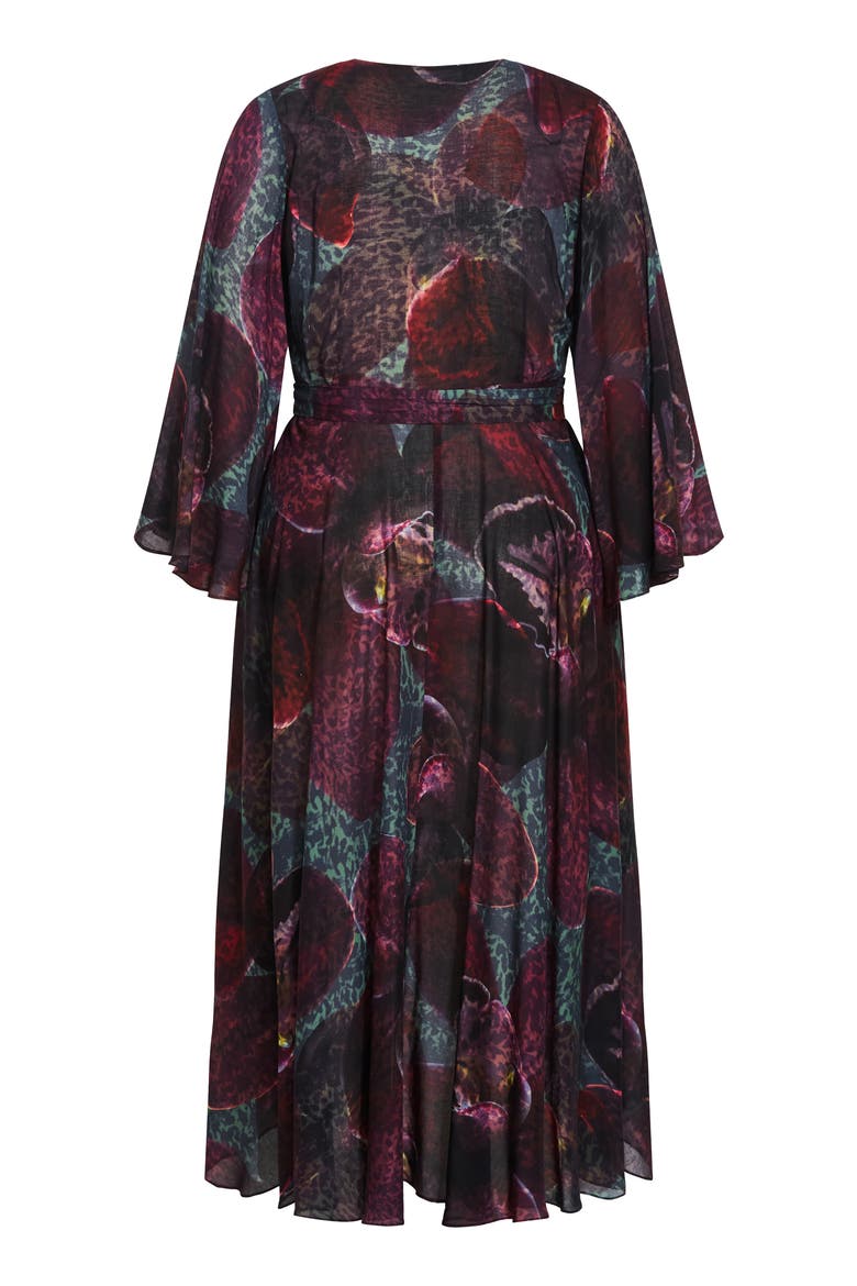 Evangeline Wrap Maxi Dress, Alternate, color, BLACK ORCHID