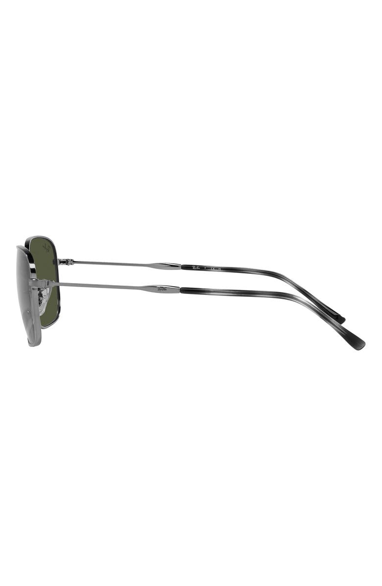 Ray-Ban 57mm Gradient Pillow Sunglasses, Alternate, color, Gunmetal