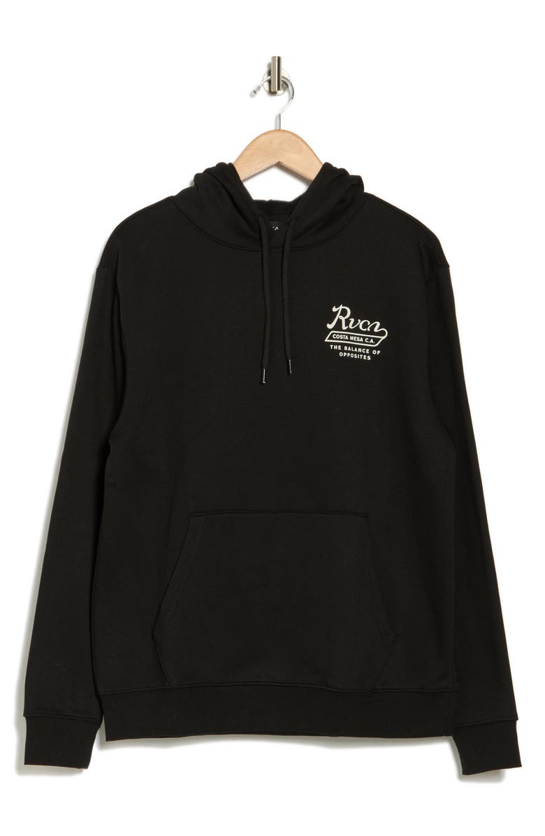 RVCA Oliver Graphic Print Hoodie, Alternate, color, Black