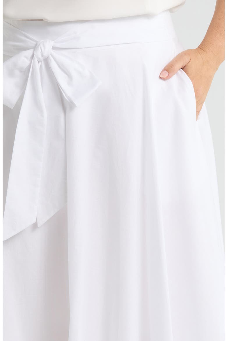 Tie Waist Midi Skirt, Alternate, color, IVORY