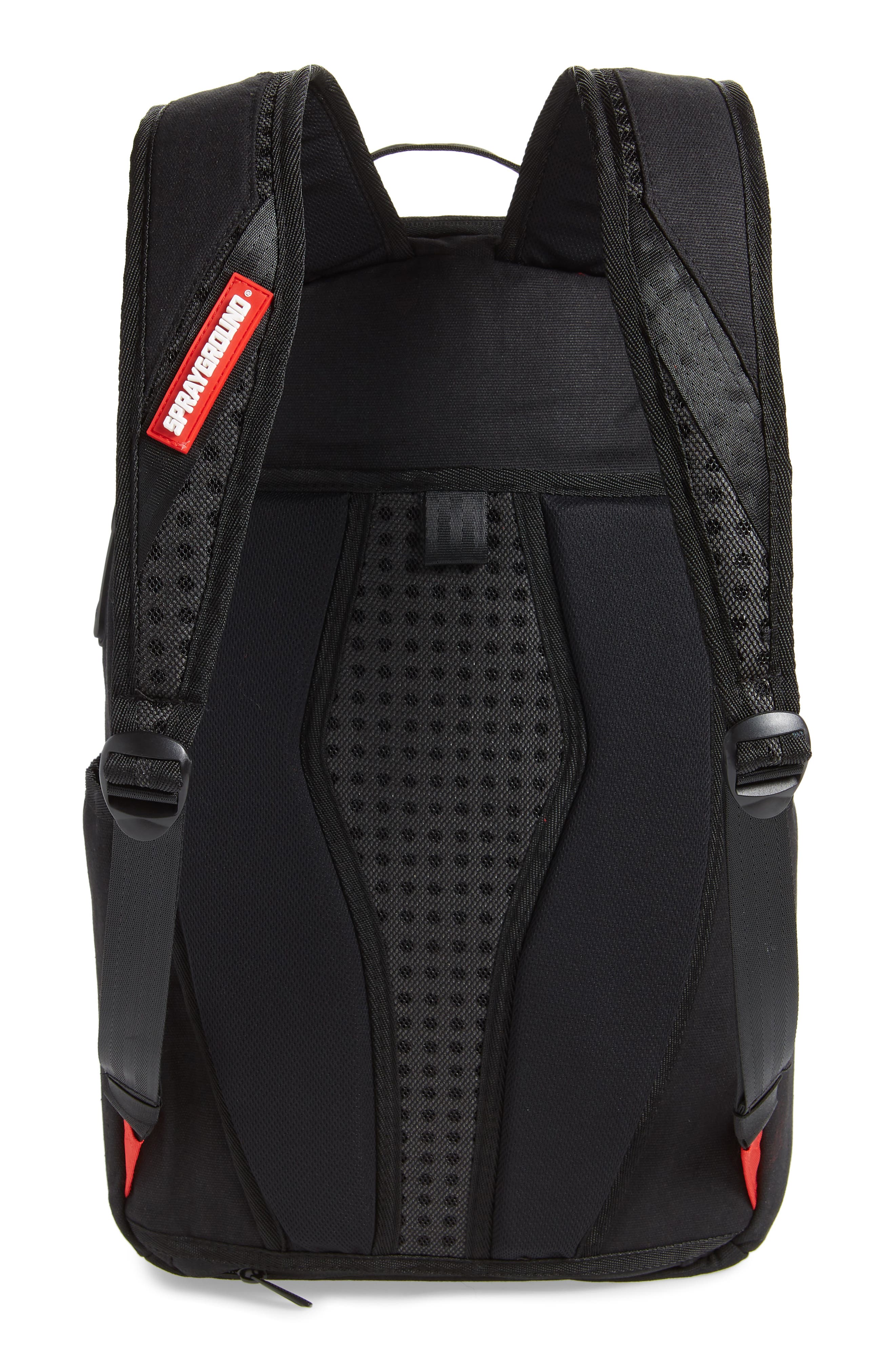 Sprayground Ghost Rubber Shark Black Backpack, Alternate, color, 