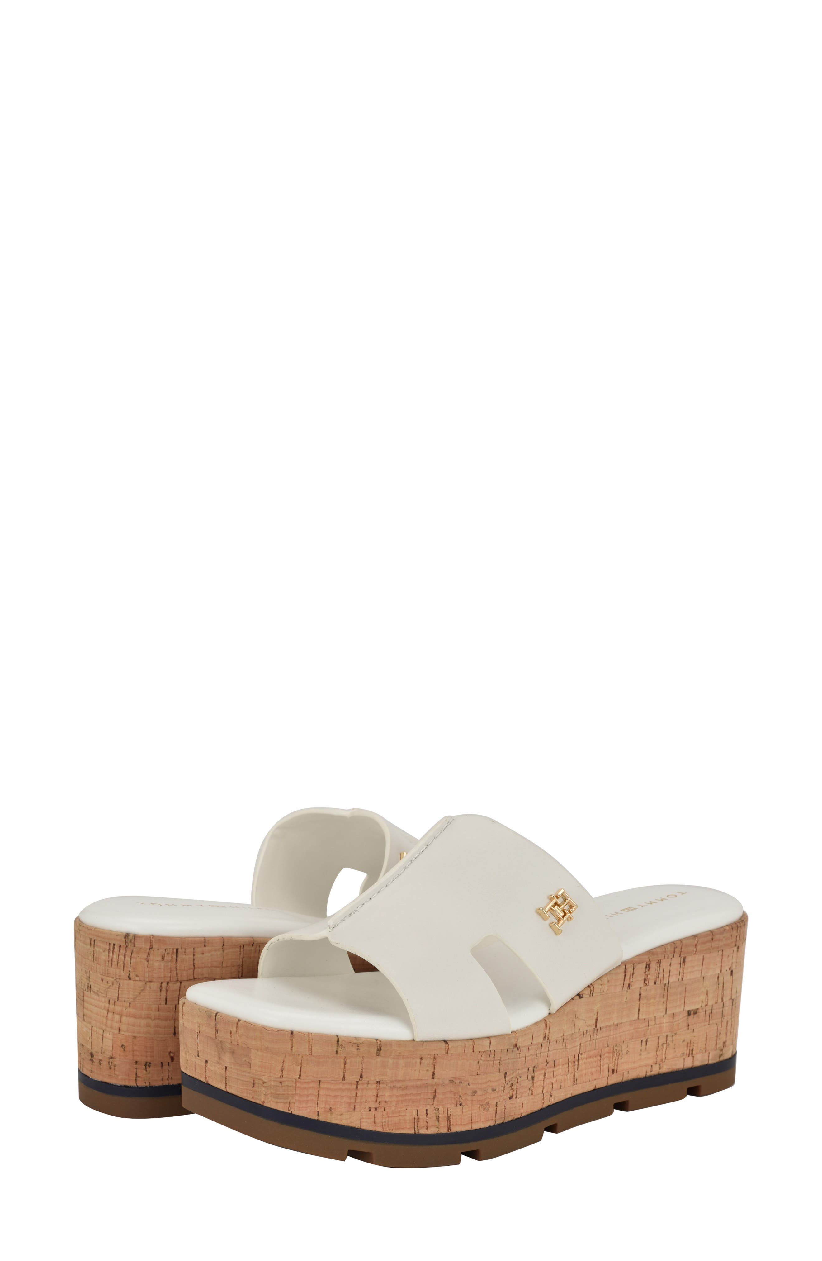 Heliena Platform Wedge Slide Sandal, Alternate, color, WHI01