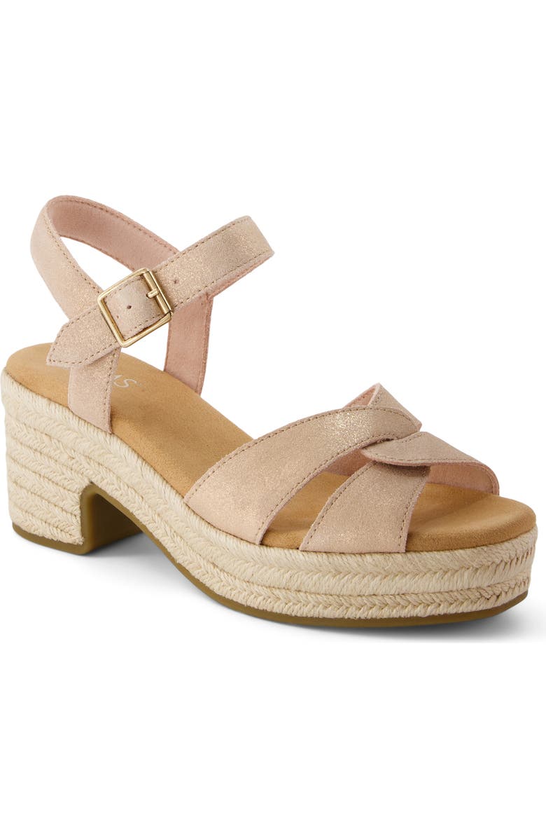 TOMS Isla Platform Sandal, Main, color, Pink