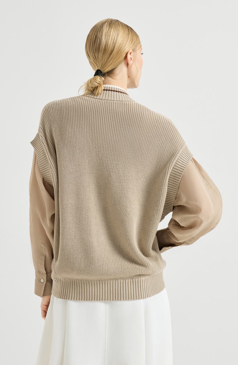 Brunello Cucinelli Cotton cardigan, Alternate, color, Beige