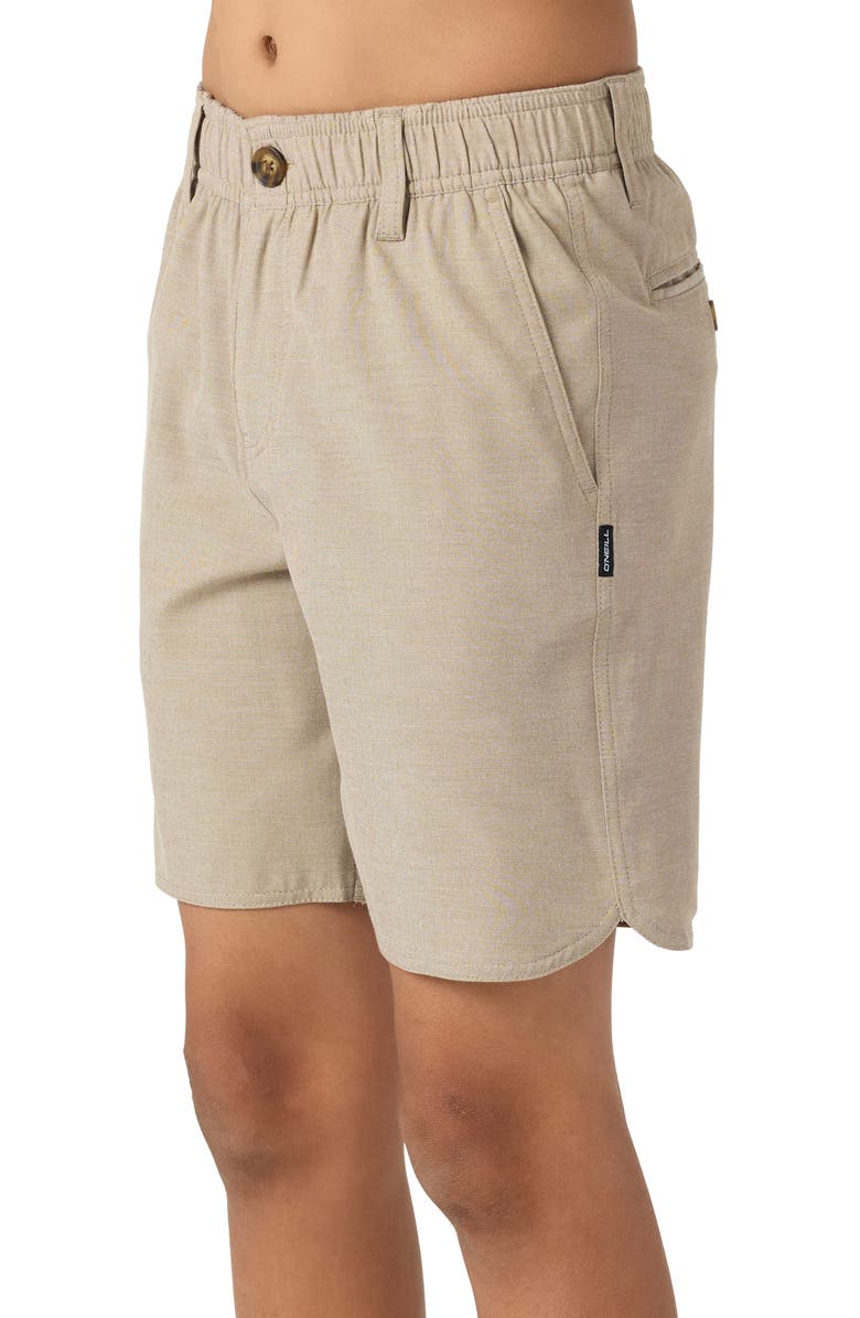 O'Neill Kids' Reserve Light Elastic Waist Chino Shorts, Alternate, color, Dark Khaki