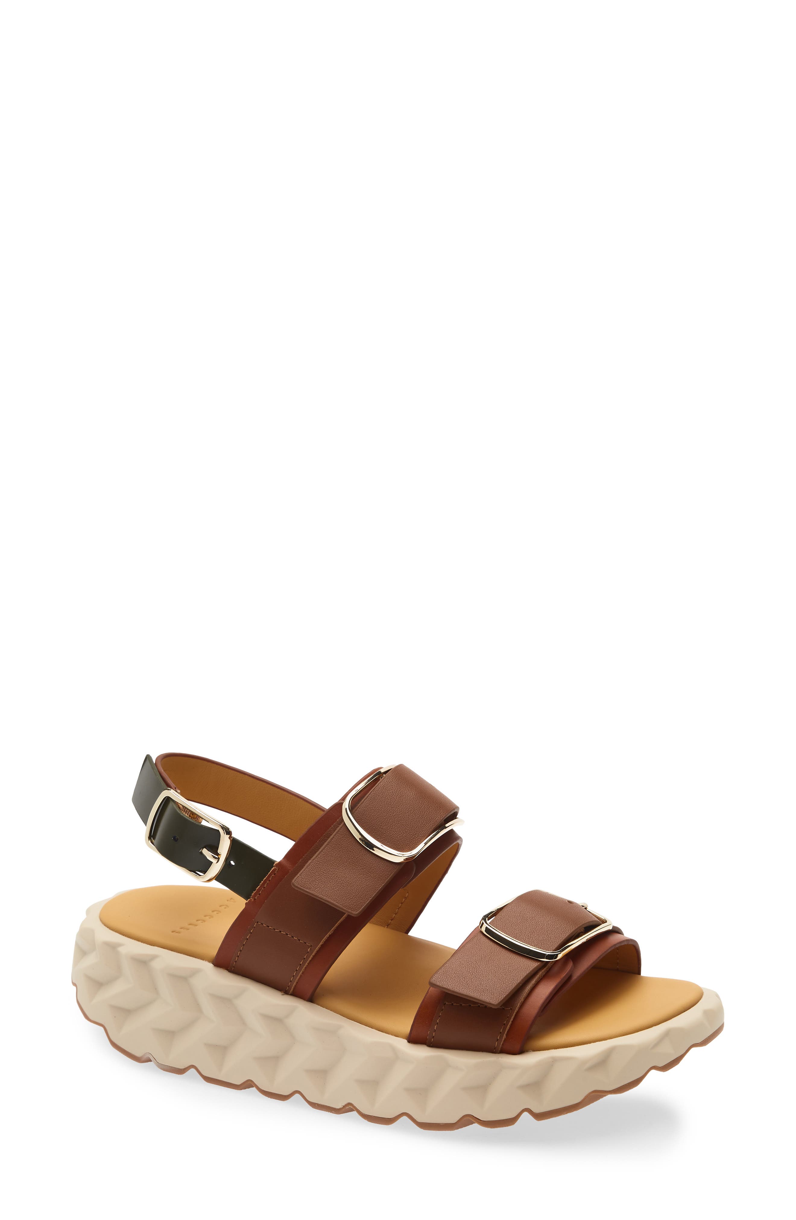 4CCCCEES Jabara Slingback Platform Sandal, Main, color, Brown