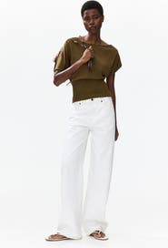 H&M Fine-knit One-shoulder Top
