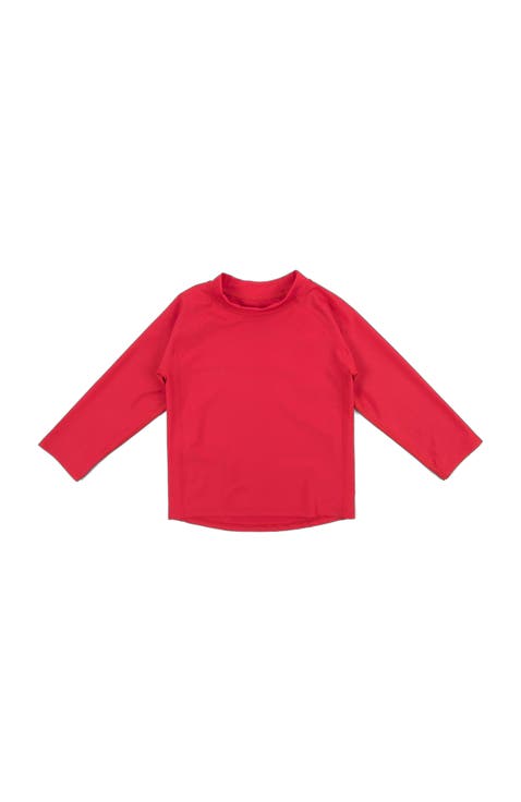 Kids Long Sleeve Rash Guard, UPF 50+ Swim Shirt