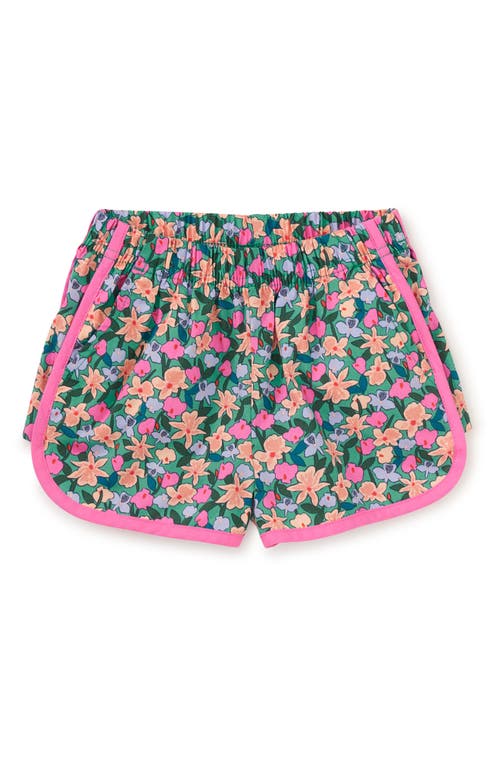 Tea Collection Woven Dolphin Shorts In Orchid Ditsy