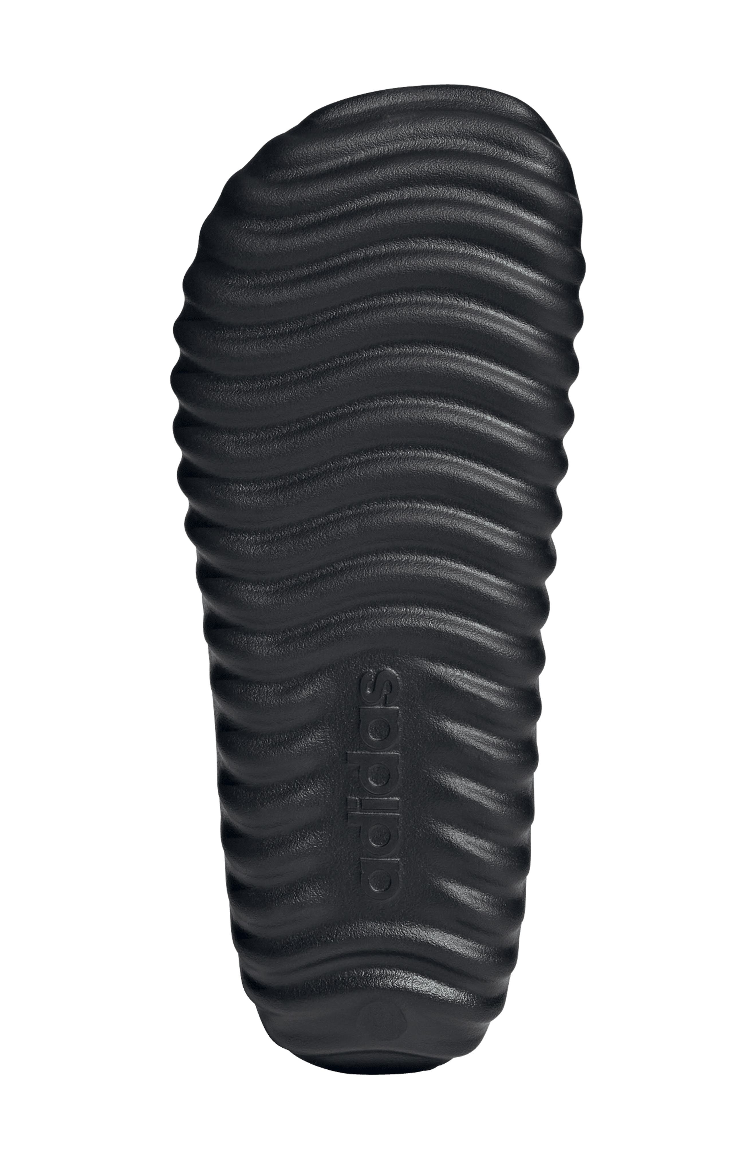 adidas Gender Inclusive Adissage Bubble 360 REC Slide Sandal, Alternate, color, Core Black/ White/ Core Black