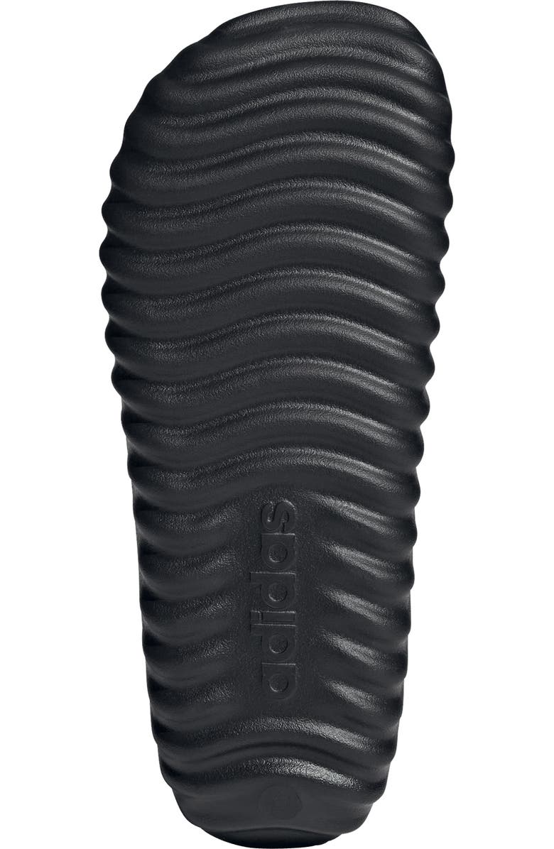 adidas Gender Inclusive Adissage Bubble 360 REC Slide Sandal, Alternate, color, Core Black/ White/ Core Black